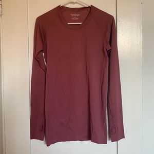 Purple long sleeve workout shirt